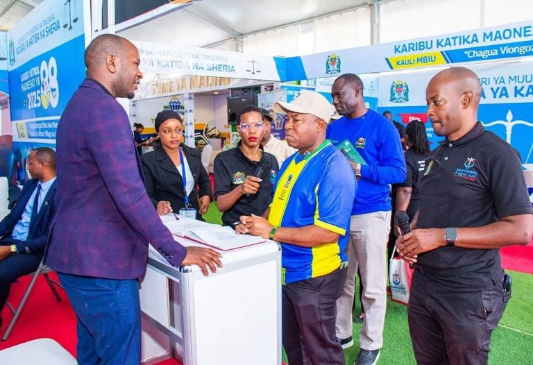 WIZARA YA KATIBA NA SHERIA YATUMIA MAONESHO YA NANE NANE KUPUNGUZA MIGOGORO YA ARDHI,KUTOA ELIMU YA KISHERIA